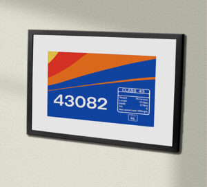 Class 43 43082 EMT Data Panel Framed Data Panel