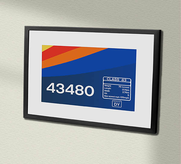 Class 43 43480 EMT Angel Data Panel Framed Data Panel Class 43 43480 EMT Angel Data Panel Framed Data Panel