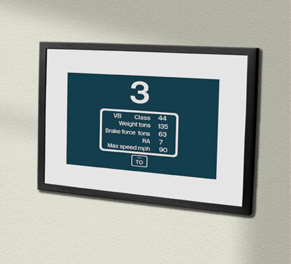 Class 44 3 BR Blue Framed Data Panel