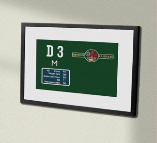 Class 44 D3 Green Framed Data Panel