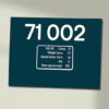 Class 71 BR Blue Data Panel Sign Class 71 BR Blue Data Panel Sign