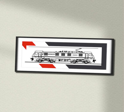 Class 90 90001 Intercity Swallow Framed Swash