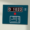 D1022 BR Blue data plate New Data Panel Sign D1022 BR Blue data plate New Data Panel Sign