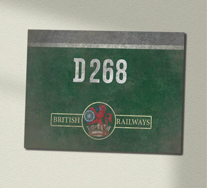 D268 Green weathered Data Panel Sign