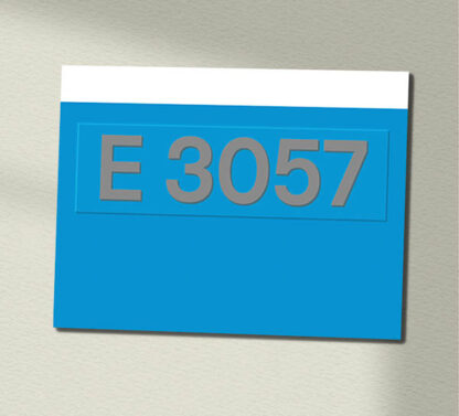 E3057 AC Electric Blue data plate Data Panel Sign