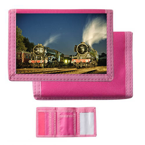 Tornado and Flying Scotsman Evening Light Pink Nylon Wallet