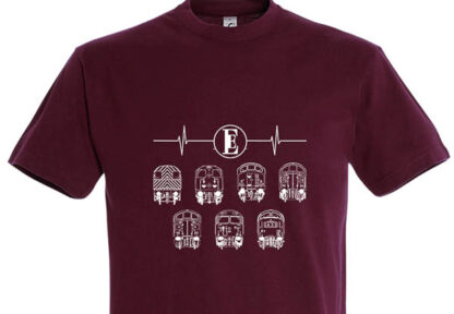 Burgundy T-Shirt EE Heartbeat