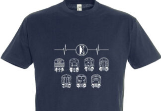 Navy Blue T-Shirt EE Heartbeat