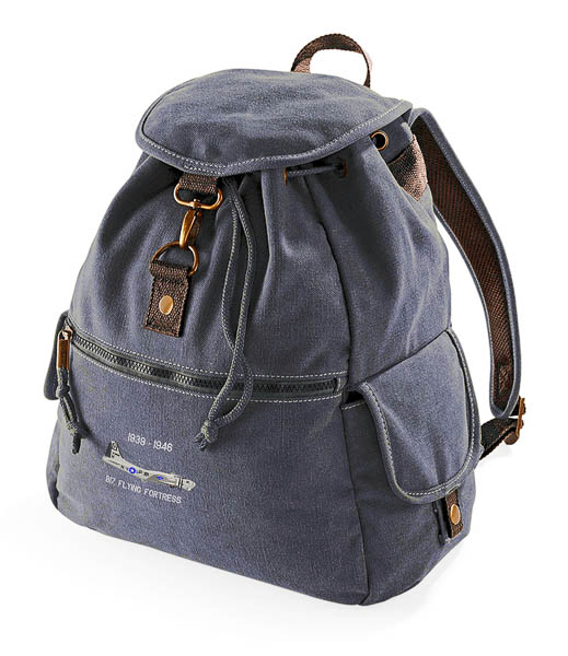 100th BG B17 Navy Canvas Rucksack 100th BG B17 Navy Canvas Rucksack