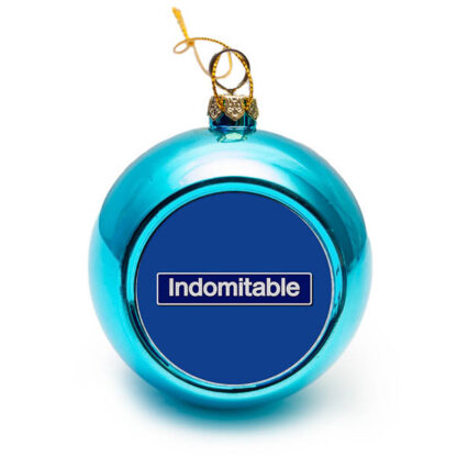 Indomitable Nameplate Bauble Blue