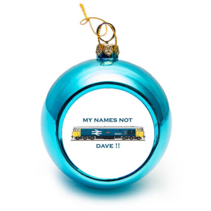 Names not dave Nameplate Bauble Blue