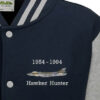 2 Sqn Hunter Oxford Blue and grey Varsity Jacket 2 Sqn Hunter Oxford Blue and grey Varsity Jacket