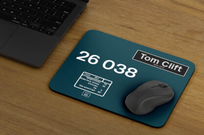 26038 BR Blue with name Mouse Mat