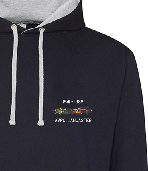 Avro Lancaster 419 Sqn VR-R Ropey navy blue heather grey Hoodie