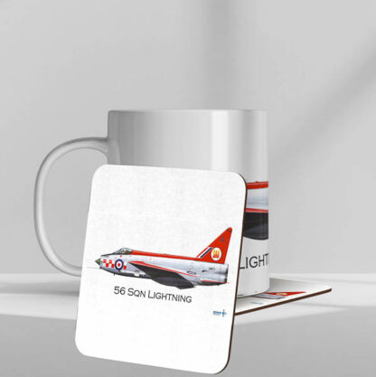 Lightning 56 Sqn Drawing Mug and Coaster Multi Pack