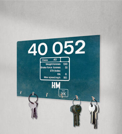 40052 BR Blue weathered data plate A4 Key Hanger