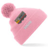 58038 RS RF Pink Pom Pom Beanie with number