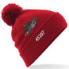 Black 5 45207 Red Pom Pom Beanie with number