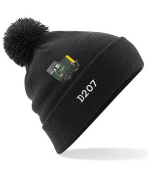 Class 40 d207 Disc Front BR Green V4 Pom Pom Beanie with number
