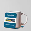 Class 43 HST Pauls Drink Personalised Coaster Class 43 HST Pauls Drink Personalised Coaster