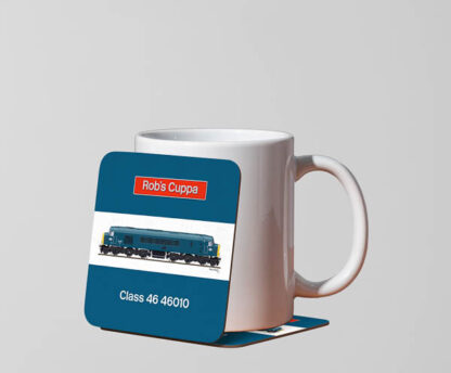 Class 46 Robs Cuppa Personalised Coaster