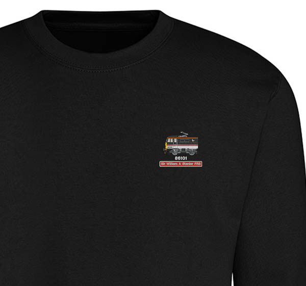 Class 86 86101 Intercity Swallow Dark Black Sweatshirt