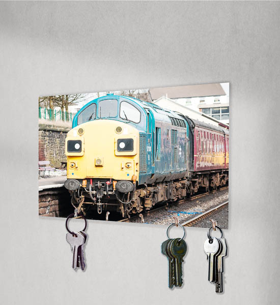 English Electric Class 37 at Bury A4 Key Hanger English Electric Class 37 at Bury A4 Key Hanger