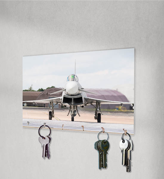 Eurofighter Typhoon head on view A4 Key Hanger Eurofighter Typhoon head on view A4 Key Hanger