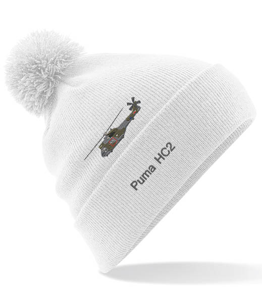 White Pom Pom Beanie Puma HC2