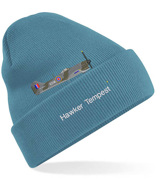 Air Force Blue Cuffed Beanie Hawker Tempest EDM 122 wing