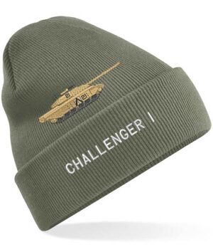 Challenger Tank Military Green Beanie Hat