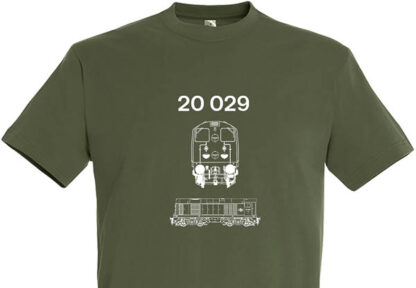 Class 20 Line Drawing army green front