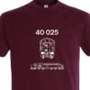 Class 40 Line Drawing burgundy front Class 40 Line Drawing burgundy front