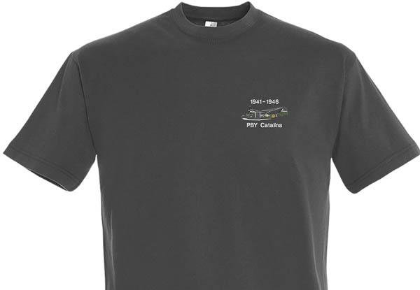 Dark Grey T-Shirt Catalina RAF 209 Sqn Dark Grey T-Shirt Catalina RAF 209 Sqn