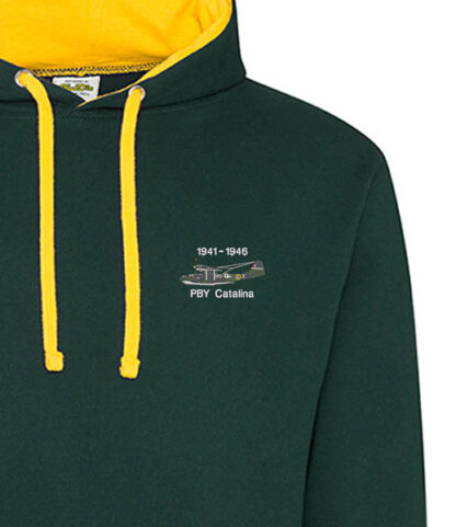 Forest Green and Gold hoodie Catalina RAF 209 Sqn