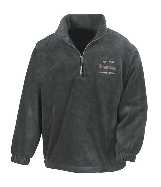 Grey Zip Neck Fleece Hawker Tempest EDM 122 wing Grey Zip Neck Fleece Hawker Tempest EDM 122 wing