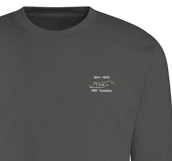Steel Grey Sweatshirt Catalina RAF 209 Sqn Steel Grey Sweatshirt Catalina RAF 209 Sqn