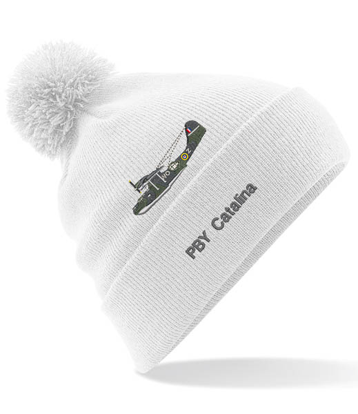 White Pom Pom Beanie Catalina RAF 209 Sqn White Pom Pom Beanie Catalina RAF 209 Sqn