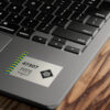 47307 RF Petroleum Sticker on Laptop
