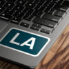 LA 1970s Depot Sticker on Laptop LA 1970s Depot Sticker on Laptop