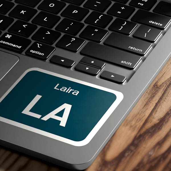 LA Depot Sticker on Laptop LA Depot Sticker on Laptop