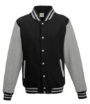 Black with Heather Grey Sleeves