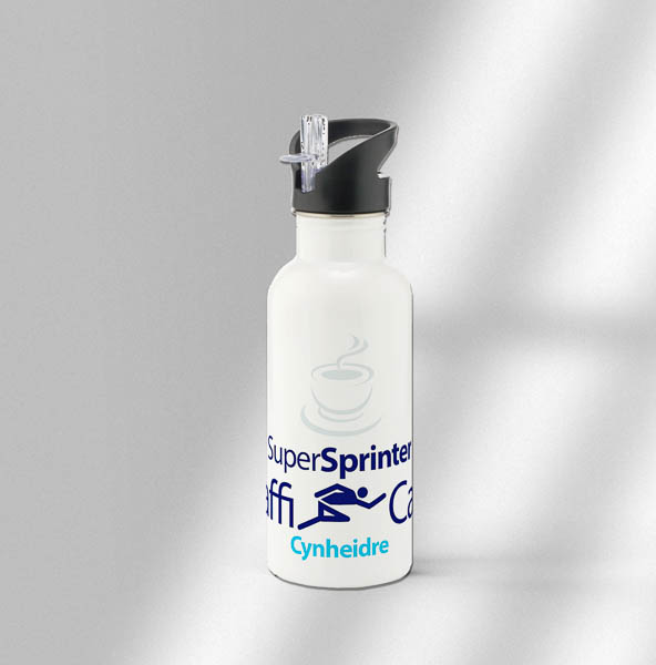 White Cafe Drinks Bottle