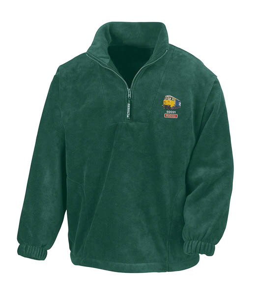 50021 Large Logo 2025 Forest Green Zip Neck Fleece