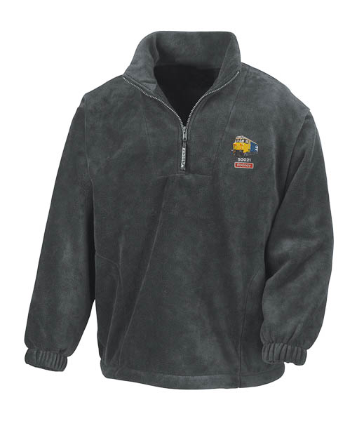 50021 Large Logo 2025 Grey Zip Neck Fleece