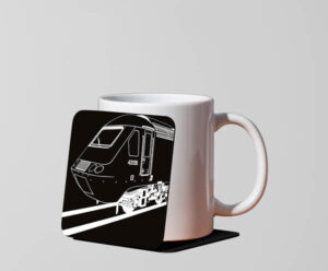 Class 43 HST Black Acrylic Mug Coaster