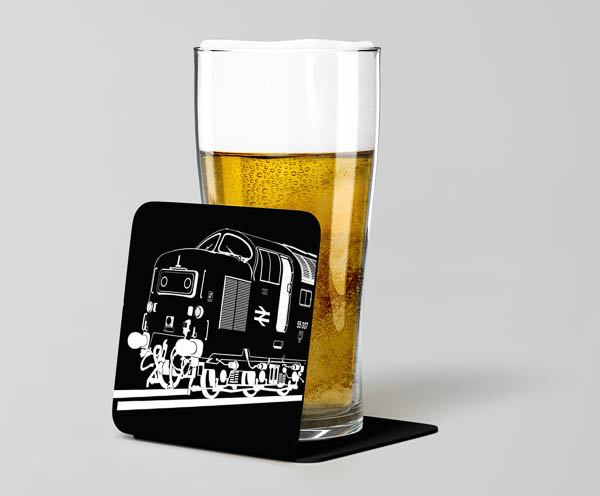 Class 55 Black Acrylic Beer Coaster Class 55 Black Acrylic Beer Coaster