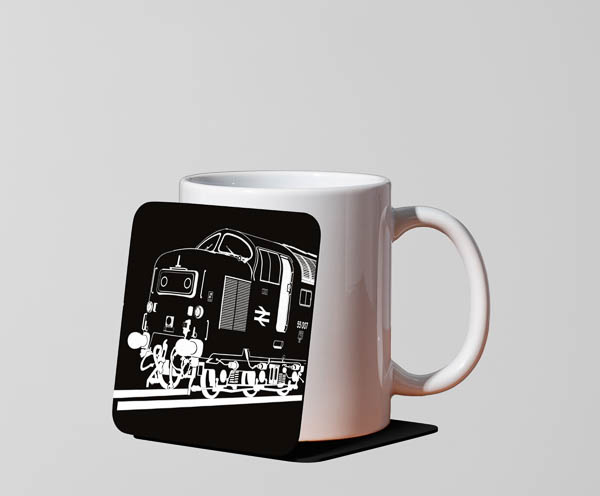 Class 55 Black Acrylic Mug Coaster Class 55 Black Acrylic Mug Coaster