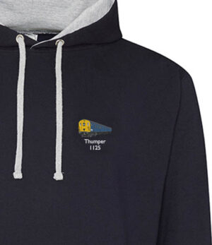 1125 Retro Navy and heather hoodie 1125 Retro Navy and heather hoodie