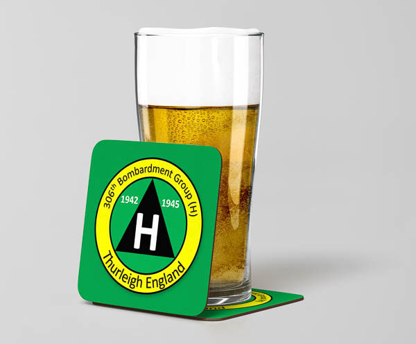 3215 - 306 Bomb Group Beer Coaster 3215 - 306 Bomb Group Beer Coaster
